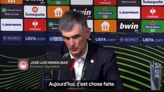 Olympiakos - Mendilibar après le sacre : 