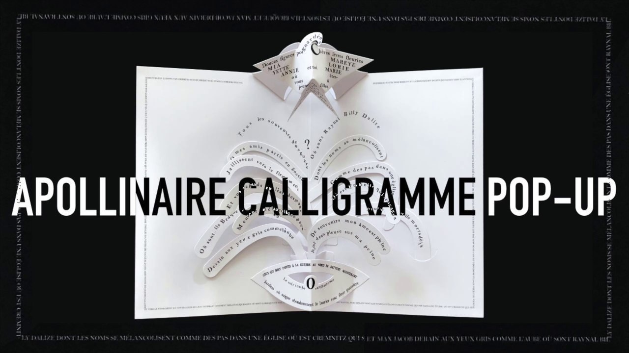 Calligram Pop-up Card - La Colombe et le Jet d'eau - video Dailymotion