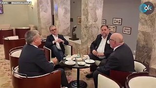 Cazan a Junqueras en un reservado para diputados: 