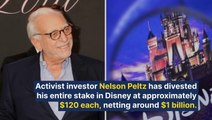 Activist Investor Nelson Peltz Sells Entire Disney Stake For $1B After Losing Proxy Battle