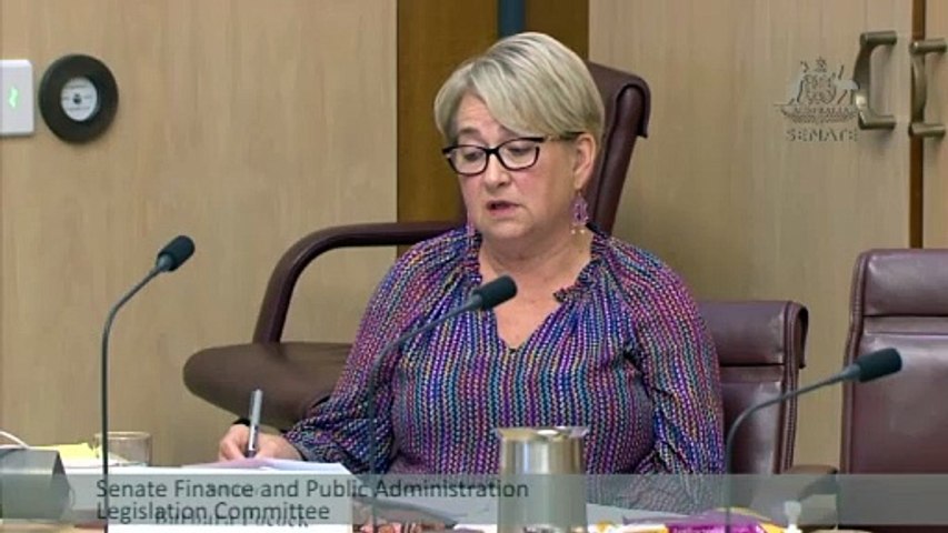 Greens senator Barbara Pocock has questioned why a female deputy secretary was moved from a department over a perceived conflict, while the male secretary stayed in place.