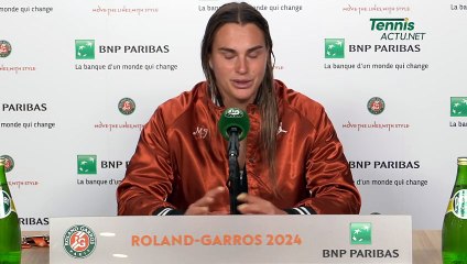 Tennis - Roland-Garros 2024 - Aryna Sabalenka : "Paula Badosa ? I love her so much"