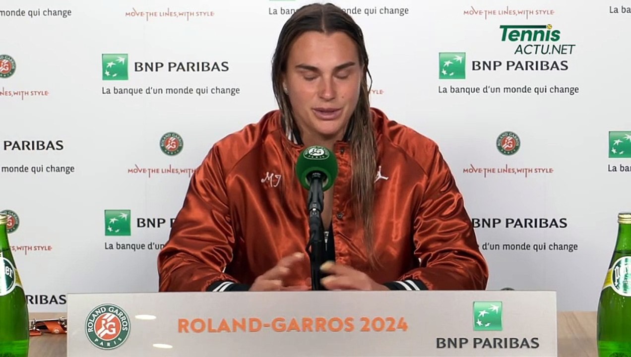 Tennis - Roland-Garros 2024 - Aryna Sabalenka : "Paula Badosa ? I love her so much"