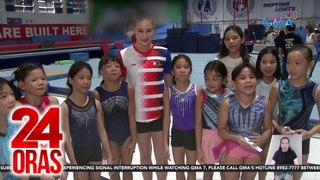 Fil-Am gymnast Levi Ruivivar, bumisita sa mga batang gymnast at buong PH gymnastics team | 24 Oras