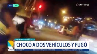 ​Video: Un conductor chocó dos vehículos y fugó; pese a que lo persiguieron por media hora