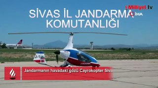 Jandarmanın havadaki gözü Cayrokopter Sivas semalarında