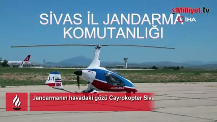 Jandarmanın havadaki gözü Cayrokopter Sivas semalarında