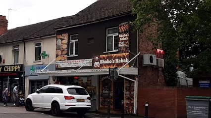 Wolverhampton stabbing scene.