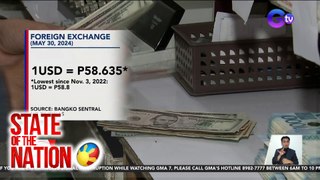 Palitan ng Piso kontra Dolyar, nagsara sa 1USD = P58.635; pinakamahina mula noong November 2022 | SONA