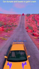 Car dumper and buses vs bollard crash