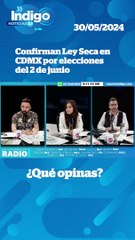 Confirman Ley Seca en CDMX por elecciones del 2 de junio I Reporte Indigo