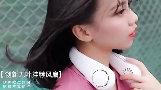 new-mini-hanging-neck-fan-high-wind-3-speed-adjustable-usb-charging-portable-quiet-super-long-life-outdoor-sports-office-camping-random-color - 1