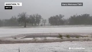 Hailstorm drops temperature from 90 to 50 degrees