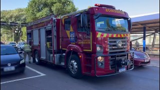 Corpo de Bombeiros é mobilizado para apagar incêndio em edificação na Avenida Brasil