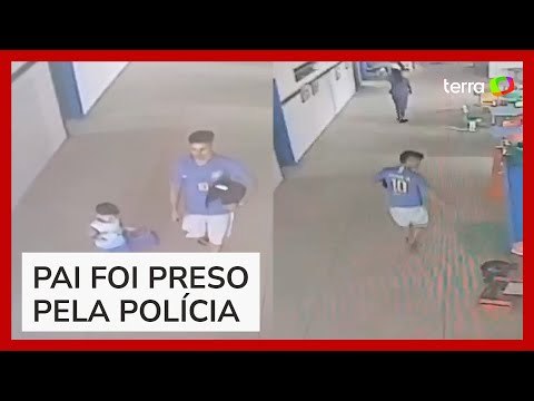 Câmera registra pai suspeito de matar filho descartando frasco de veneno em escola de Alagoas