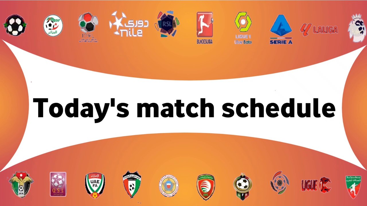 Today's match schedule