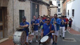 El desfile de peñas de las fiestas de la Octava del Corpus Christi en Zaratán, este jueves