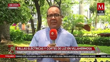 Reportan fallas eléctricas y cortes de luz previos a elecciones en Villahermosa, Chiapas