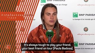 No more 'crazy' rivalries - Sabalenka prepares for Badosa at French Open