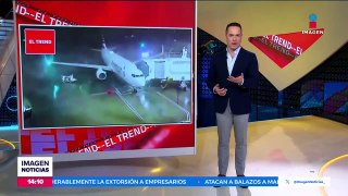 VIDEO: Avión estacionado es arrastrado por el viento