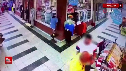 Malatya'da iş yerine silahlı saldırı anı