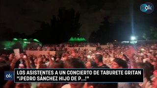 Los asistentes a un concierto de Taburete gritan 