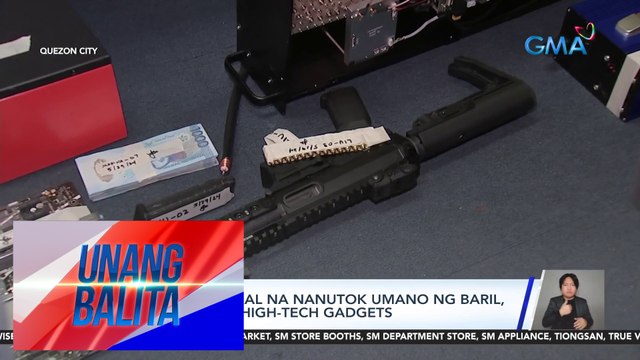 Chinese national na nanutok umano ng baril, nahulihan ng high-tech gadgets | Unang Balita