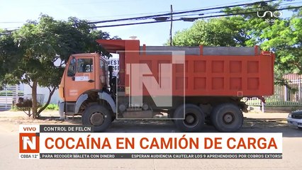 Cocaina en camion de carga