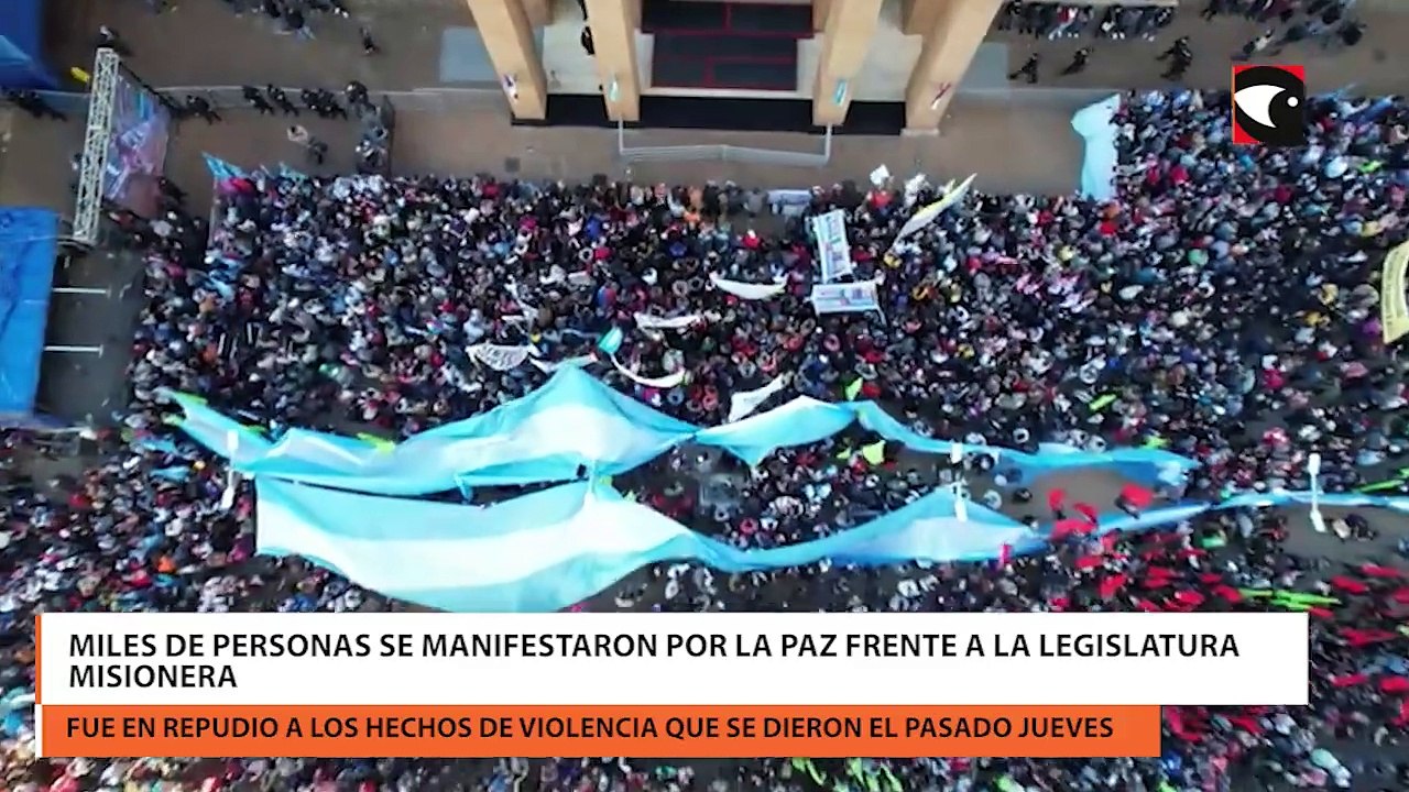 Miles de personas se manifestaron por la paz frente a la Legislatura misionera