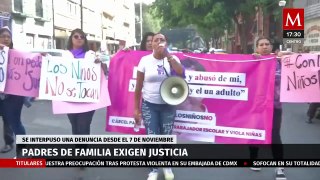 Familiares y amigos protestan por caso de abuso sexual a una menor por parte de un profesor en CdMx
