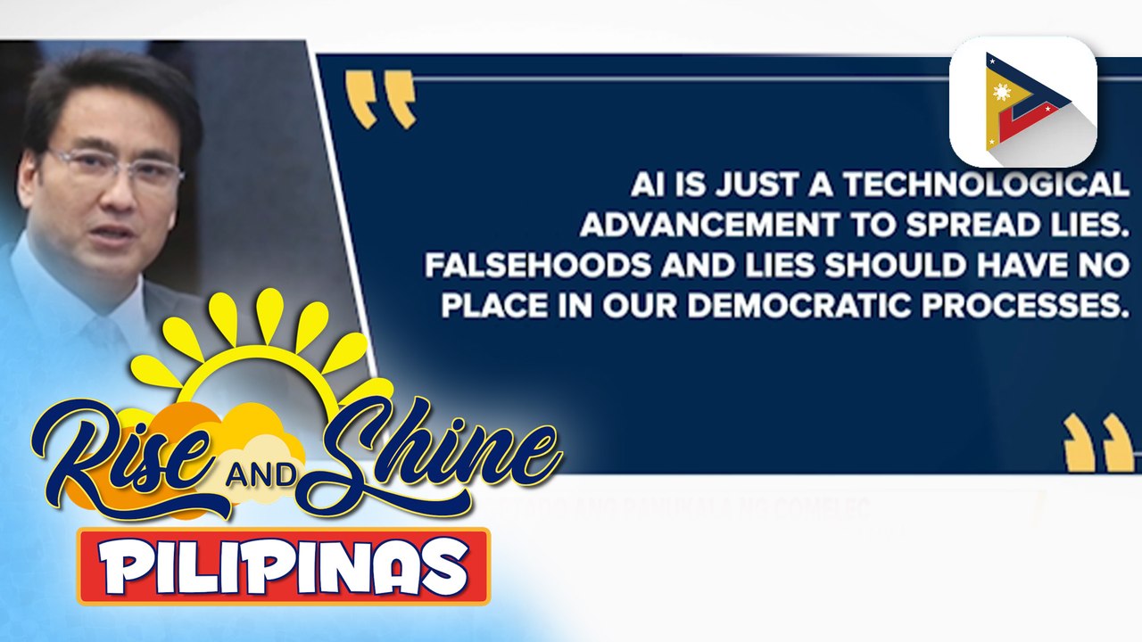 Sen. Revilla Jr., suportado ang panukala ng COMELEC na ipagbawal ang paggamit ng A.I. sa panahon ng kampanya