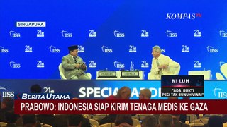Pidato di IISS Singapura, Prabowo: Indonesia Siap Kirim Tenaga Medis ke Gaza