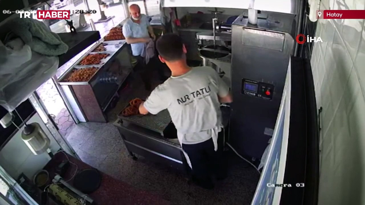 Hatay'da patlama anı kamerada