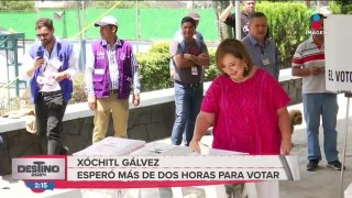 Así acudió Xóchitl Gálvez a emitir su voto