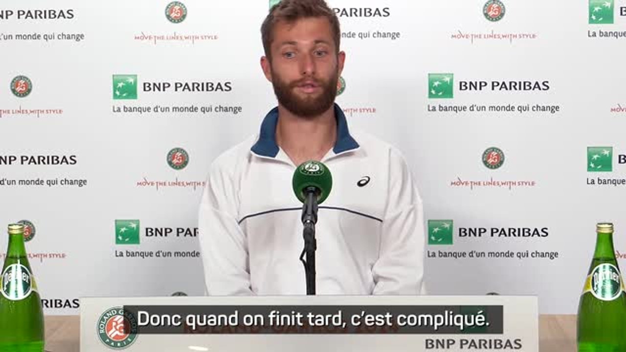 Roland-Garros - Moutet : "Quand on finit tard, c'est compliqué"
