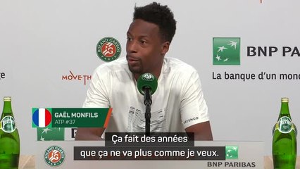 Roland-Garros - Monfils : "Ça fait des années que ça ne va plus comme je veux"