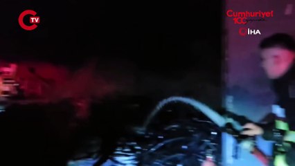 Mersin’de işyerinde yangın paniği!