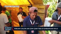 Ribuan Galon Air Zamzam Tiba di Embarkasi Solo