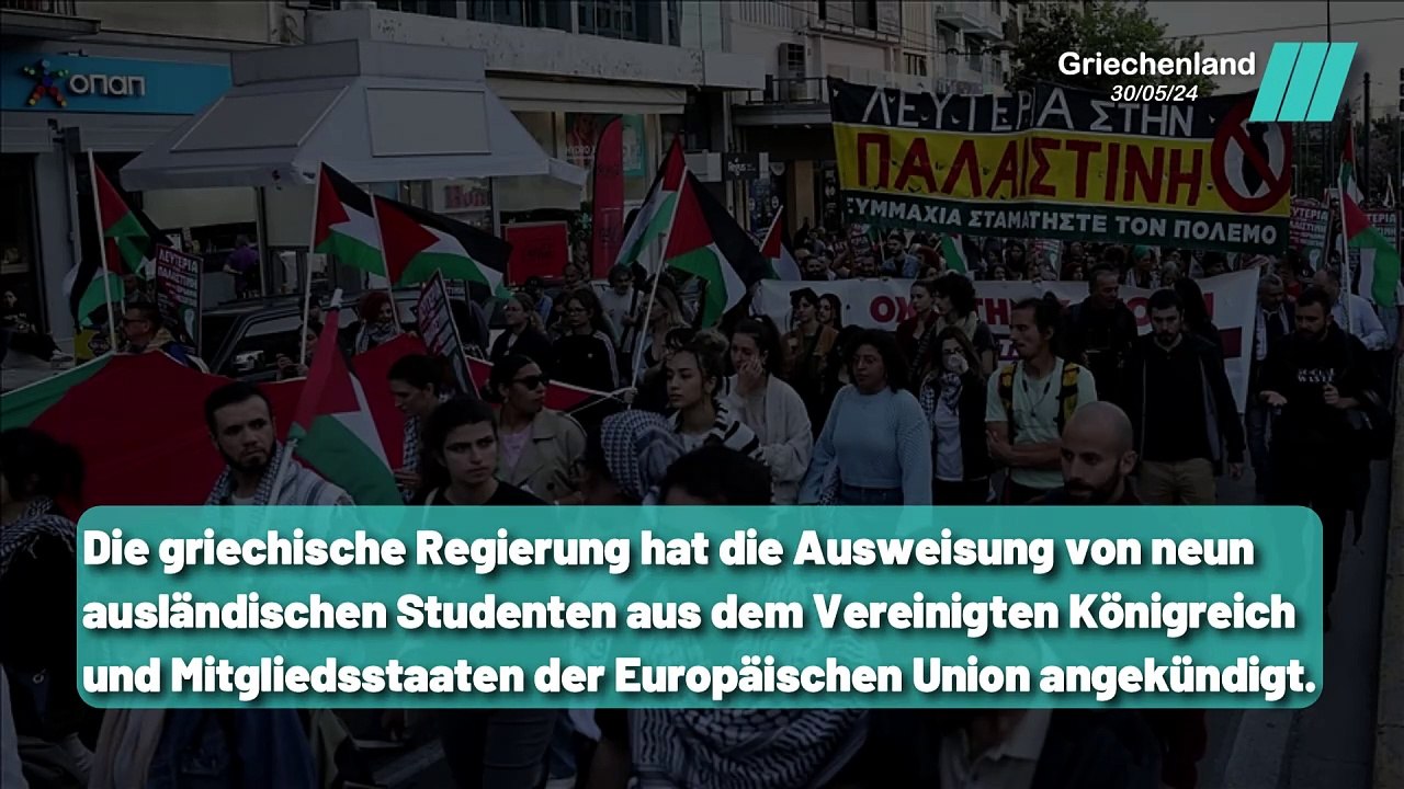 Pro-Palästina Protest führt zur Ausweisung ausländischer Staatsangehöriger
