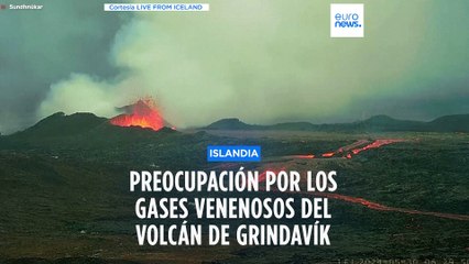 Los gases venenosos del volcán de Islandia son la gran amenaza actual tras la bajada de intensidad