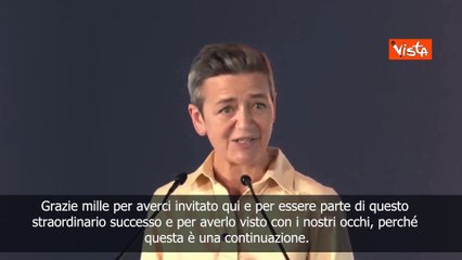 Vestager alla STMicroelectronics di Catania: "Successo riconosciuto in tutto il mondo"