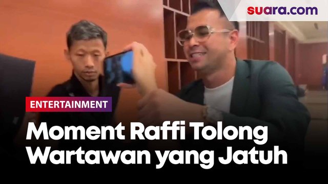 Momen Raffi Ahmad Tolong Wartawan yang Jatuh: Ya Allah Kasihan