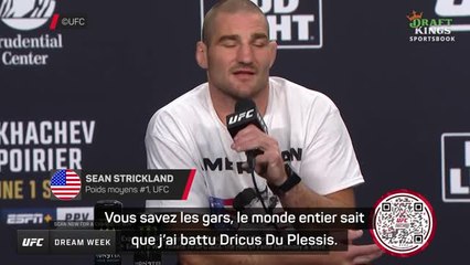 UFC 302 : Sean Strickland revendique sa victoire sur Du Plessis et critique le Premier ministre 🇫🇷