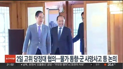 2일 고위 당정대 협의…물가 동향·군 사망사고 등 논의