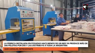 La fábrica instalada en Posadas hace menos de un mes ya produce más de 300 pelotas por día y las distribuye a toda la Argentina