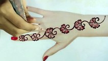 very beautiful stylish back hand mehndi design easy and simple_