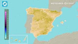 Precipitación acumulada los próximos días en España. Las más cuantiosas se esperan en el nordeste.