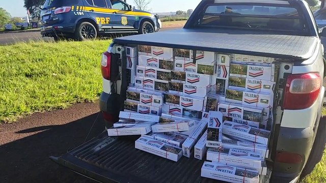 PRF fala sobre perseguição e apreensão de cigarros na BR-277 em Cascavel