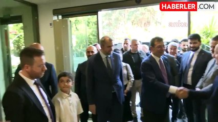 İmamoğlu, Güngören Belediye Başkanı Bünyamin Demir'i ziyaret etti