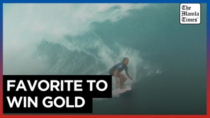 French Olympic surfer Fierro rides the waves to victory in Tahiti